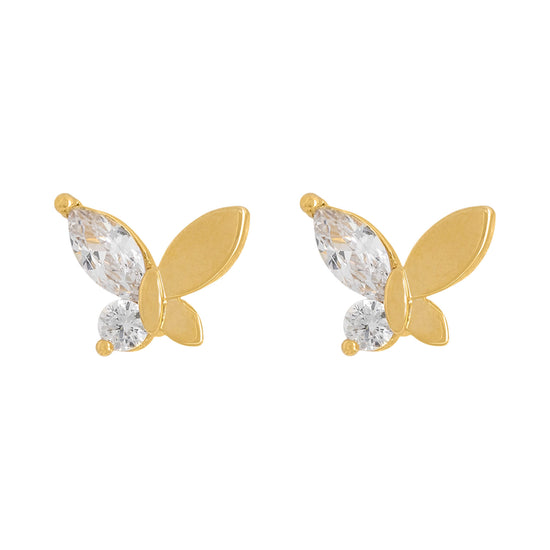 Earring Diamante Half Butterfly