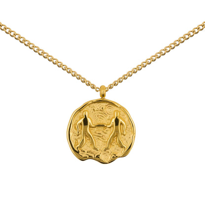 Necklace Medallion Gemini Gold *