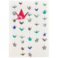 Card Hanging Cranes Blue