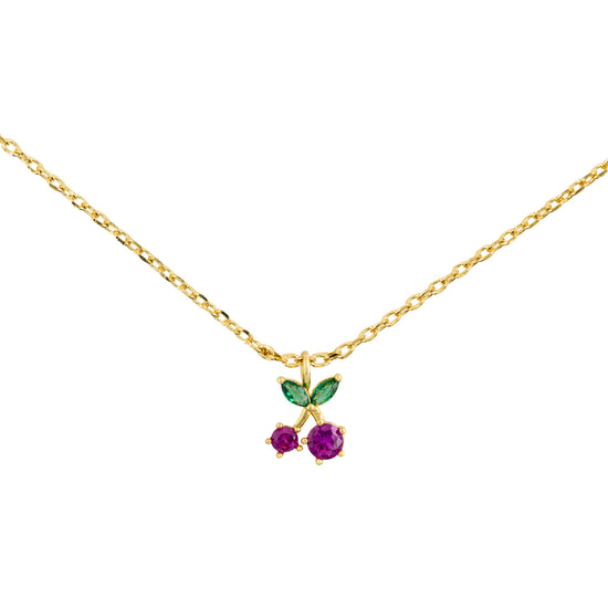 Necklace Diamante Cherry Gold